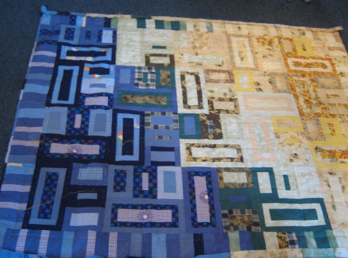 Modern rectangles quilt