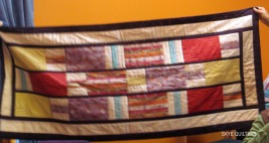 Quilted silk hanging