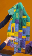 Irene Curren's wall hanging featuring her own dyed fabrics.